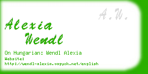 alexia wendl business card